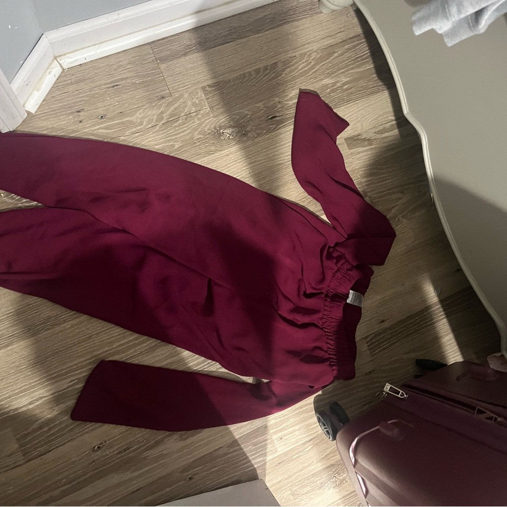 Elegant Burgundy Women's Pants